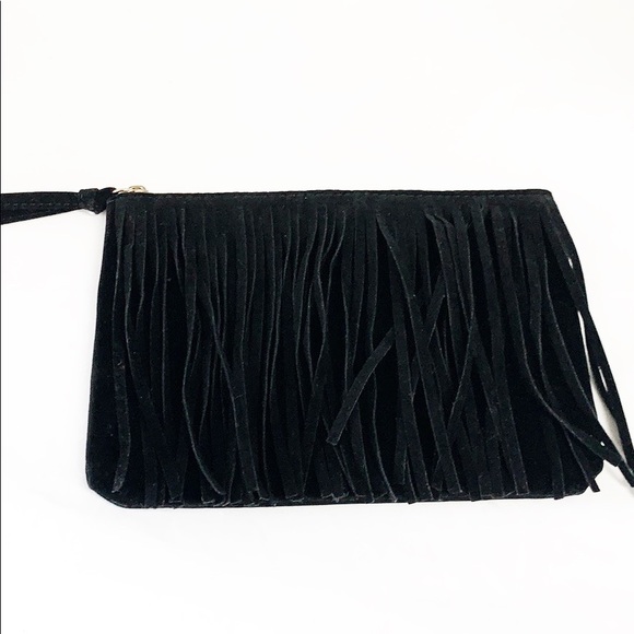 Neiman Marcus Handbags - NEIMAN MARCUS Black Faux Suede Cosmetic Bag NWOT
